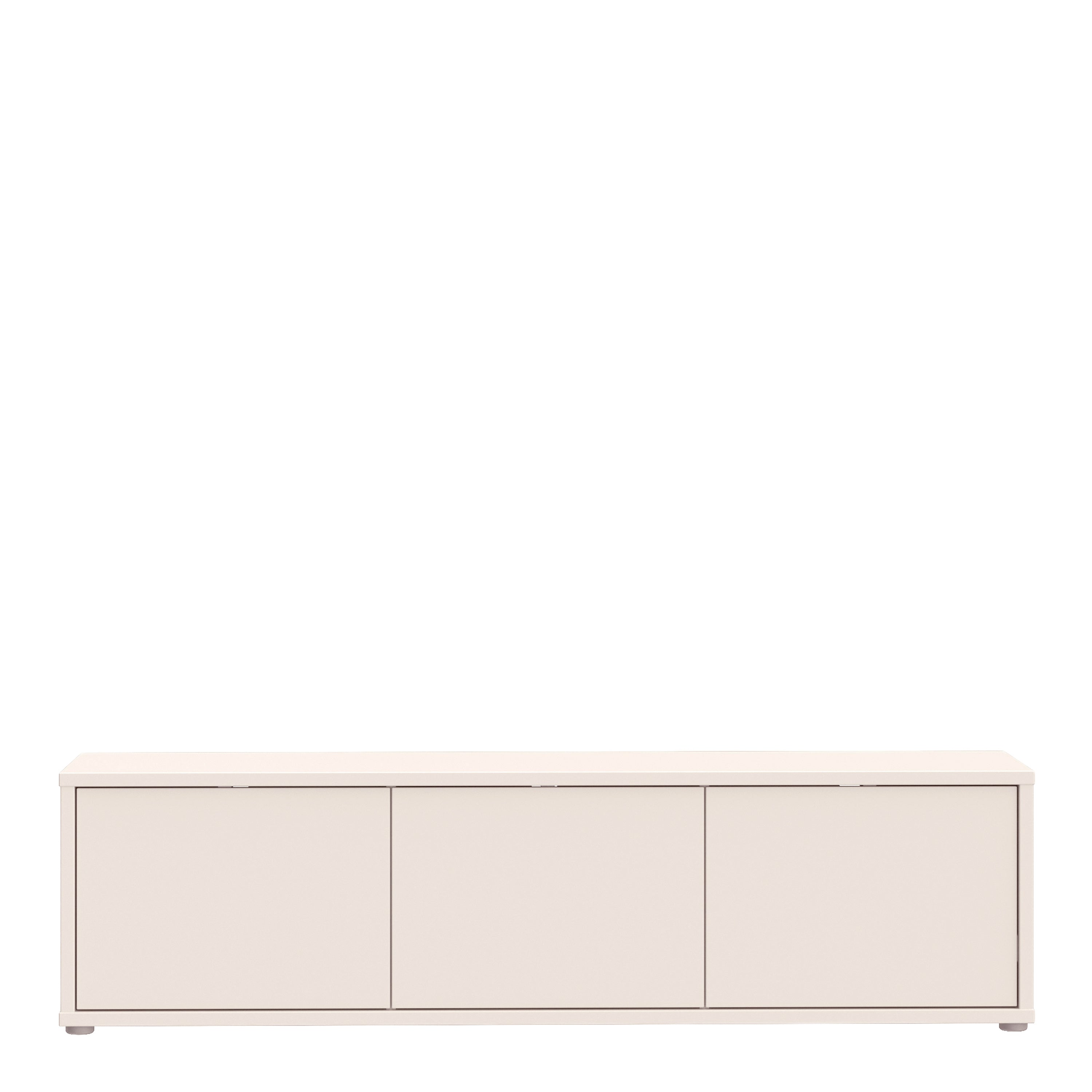 Alyson Wide TV Cabinet with 3 Doors Push-to-Open in Sand