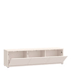 Alyson Wide TV Cabinet with 3 Doors Push-to-Open in Sand