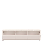 Alyson Wide TV Cabinet with 3 Doors Push-to-Open in Sand