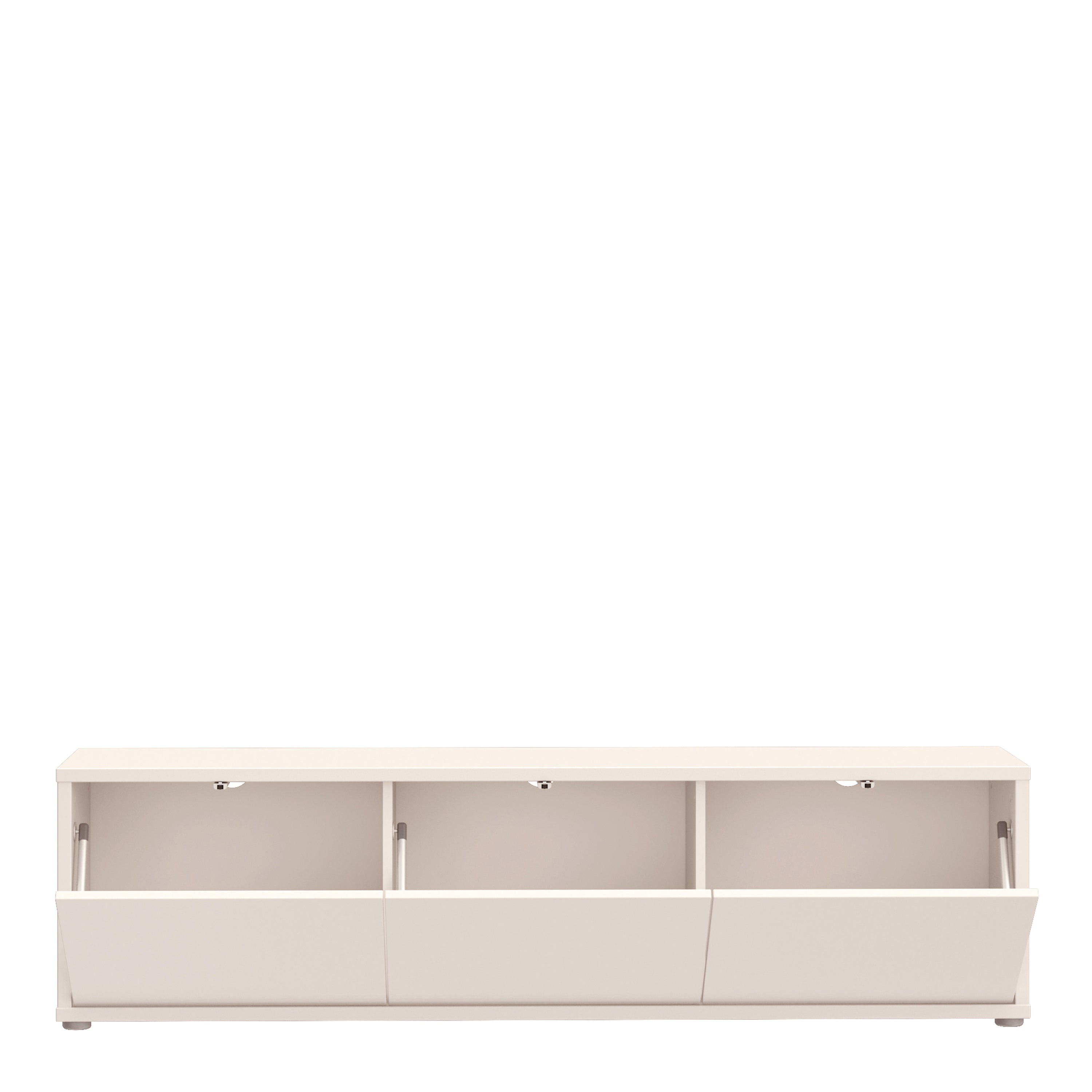 Alyson Wide TV Cabinet with 3 Doors Push-to-Open in Sand