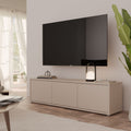 Alyson Wide TV Cabinet with 3 Doors Push-to-Open in Sand