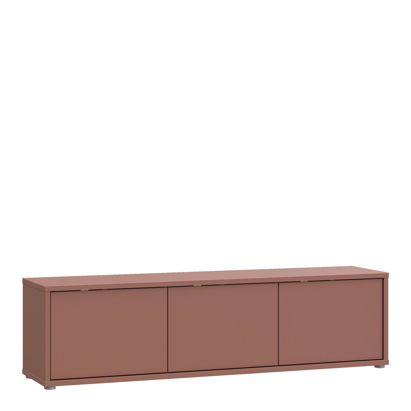 Alyson Wide TV Cabinet with 3 Doors Push-to-Open in Terracotta
