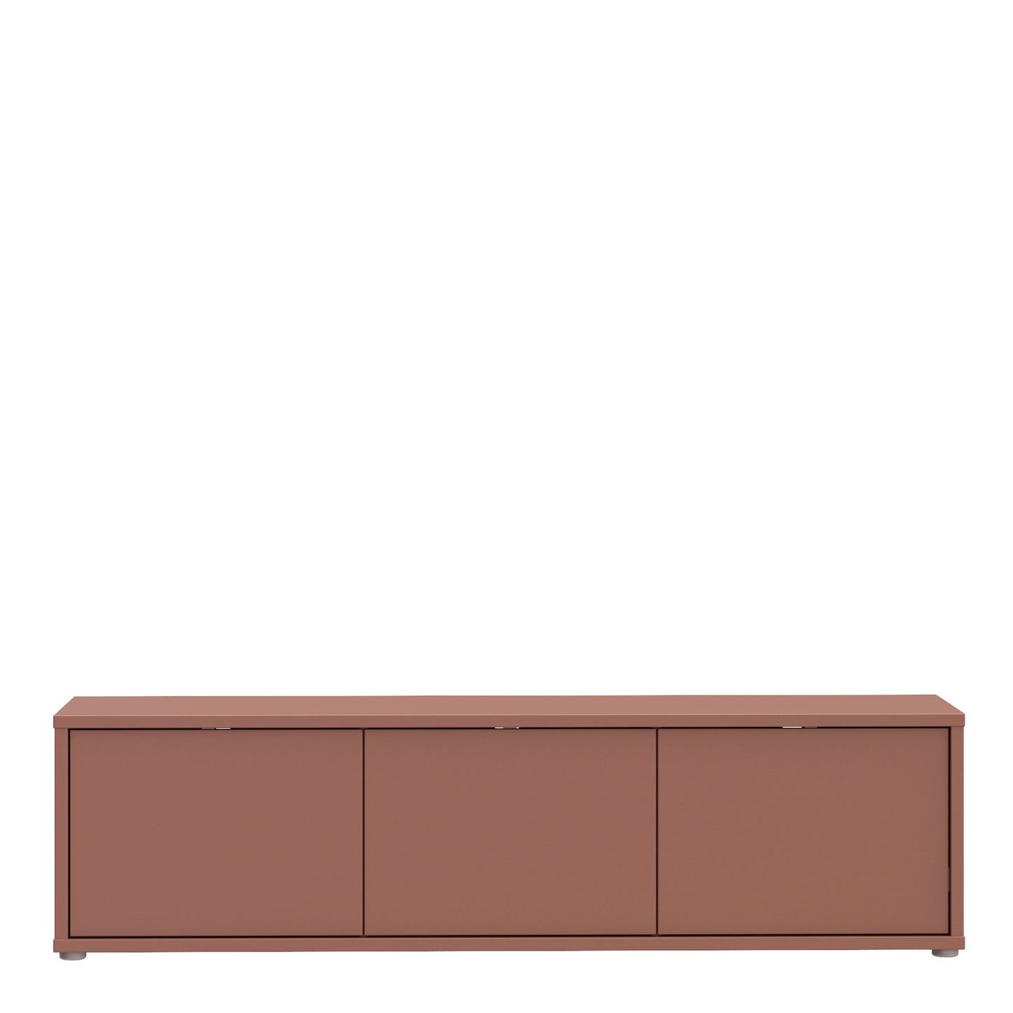Alyson Wide TV Cabinet with 3 Doors Push-to-Open in Terracotta