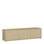 Alyson Wide TV Cabinet with 3 Doors Push-to-Open in Butter Yellow