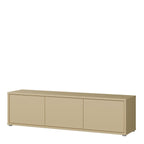 Alyson Wide TV Cabinet with 3 Doors Push-to-Open in Butter Yellow