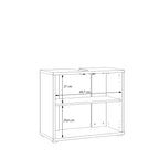 Alyson Under Sink Bathroom Cabinet with 2 Doors Push-to-Open in Taupe