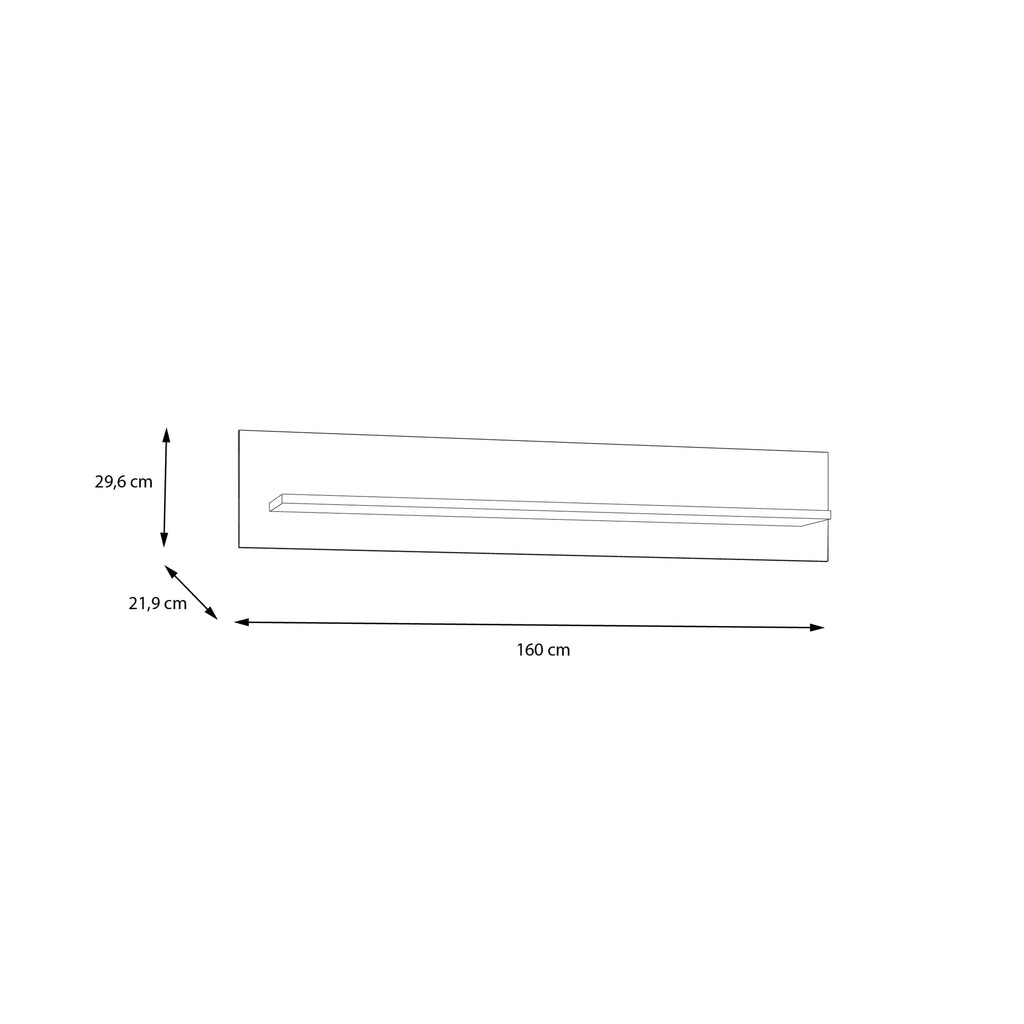 Woodland Wall Shelf in Light Grey and Oak