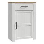 Balmoral 1 Door 1 Drawer Shoe Cabinet in Riviera Oak/White
