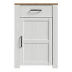 Balmoral 1 Door 1 Drawer Shoe Cabinet in Riviera Oak/White