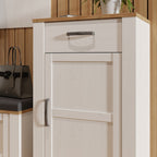 Balmoral 1 Door 1 Drawer Shoe Cabinet in Riviera Oak/White