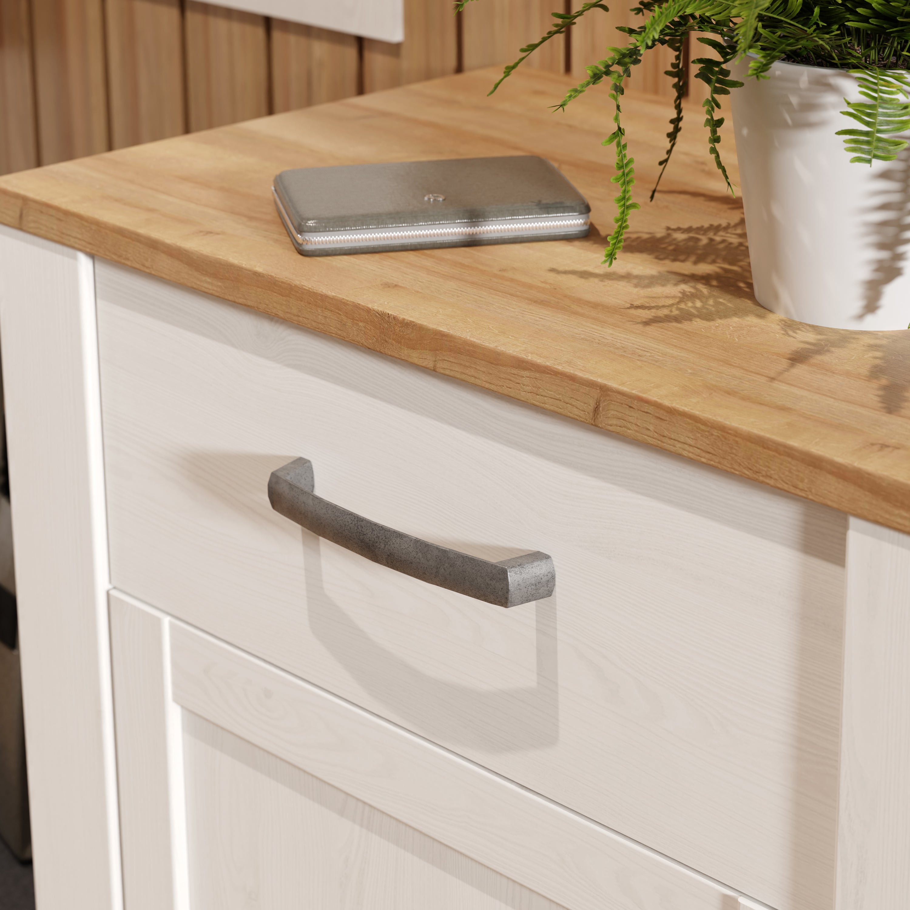 Balmoral 1 Door 1 Drawer Shoe Cabinet in Riviera Oak/White
