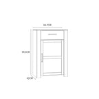 Balmoral 1 Door 1 Drawer Shoe Cabinet in Riviera Oak/White