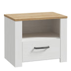 Balmoral 1 Drawer Bedside Navy Oak