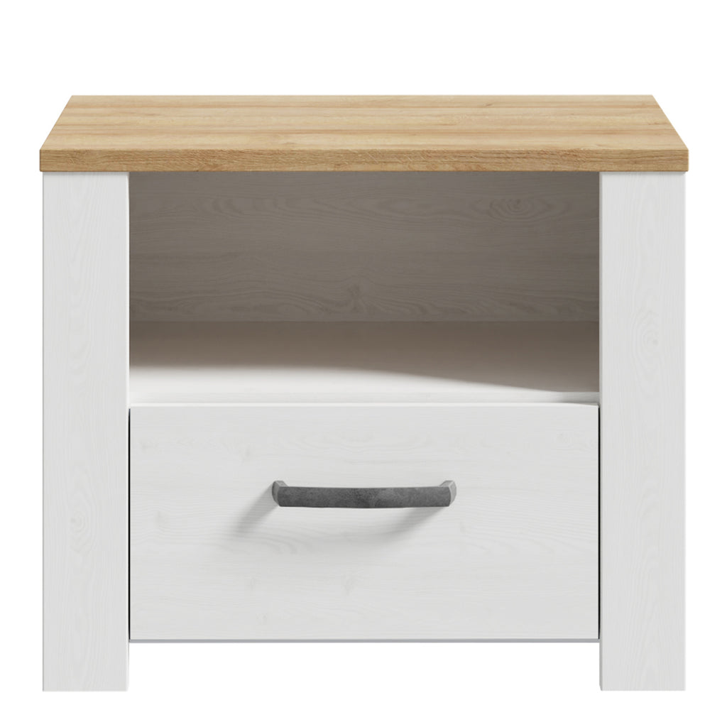 Balmoral 1 Drawer Bedside Navy Oak