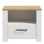 Balmoral 1 Drawer Bedside Navy Oak