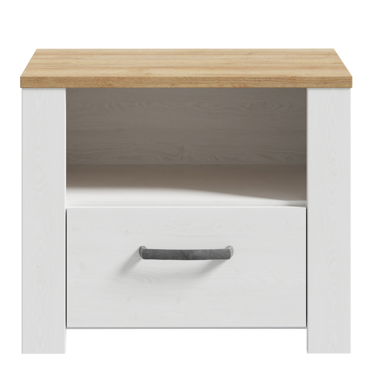 Balmoral 1 Drawer Bedside Navy Oak