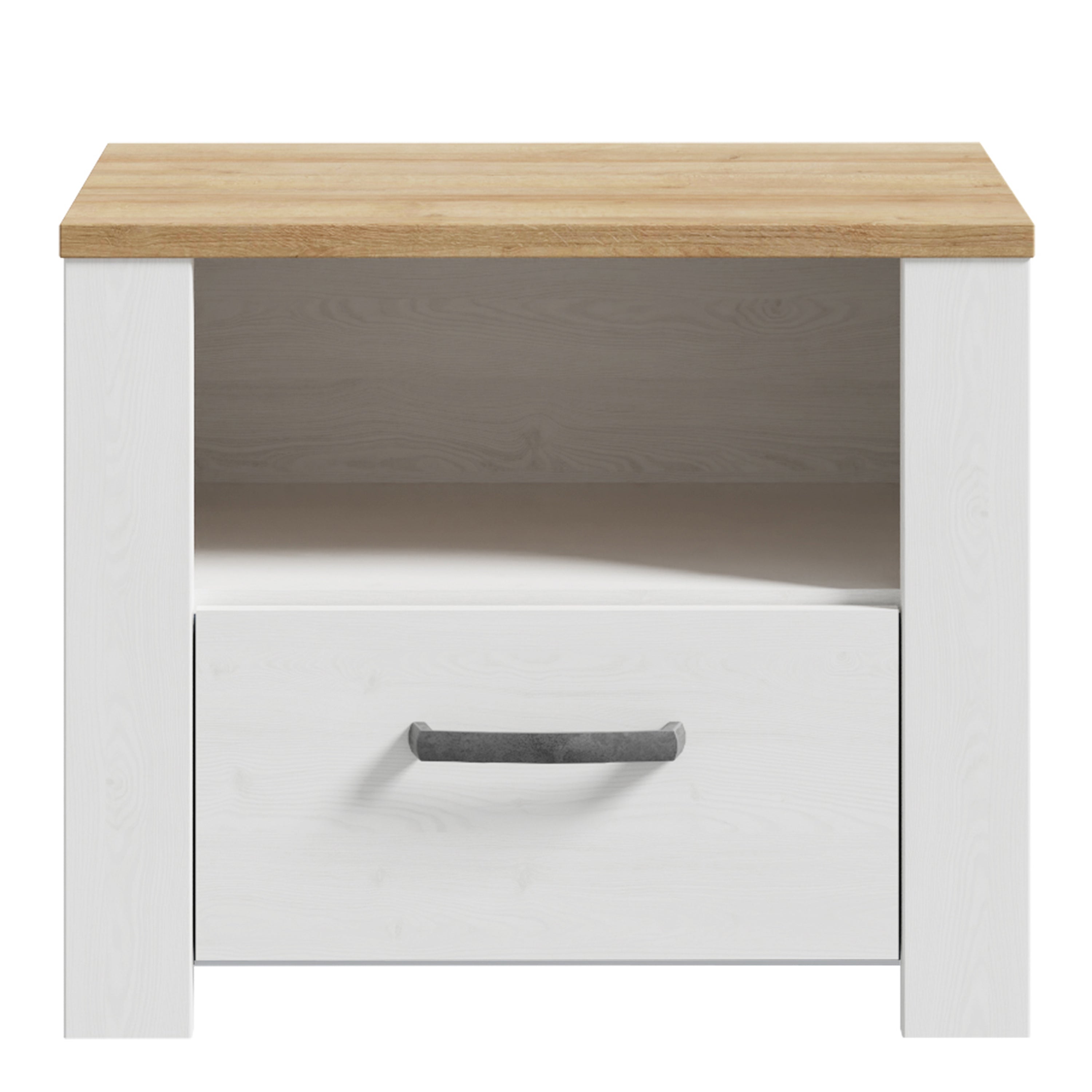 Balmoral 1 Drawer Bedside Navy Oak