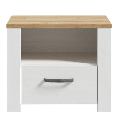 Balmoral 1 Drawer Bedside Navy Oak