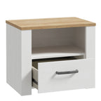 Balmoral 1 Drawer Bedside Navy Oak