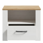 Balmoral 1 Drawer Bedside Navy Oak