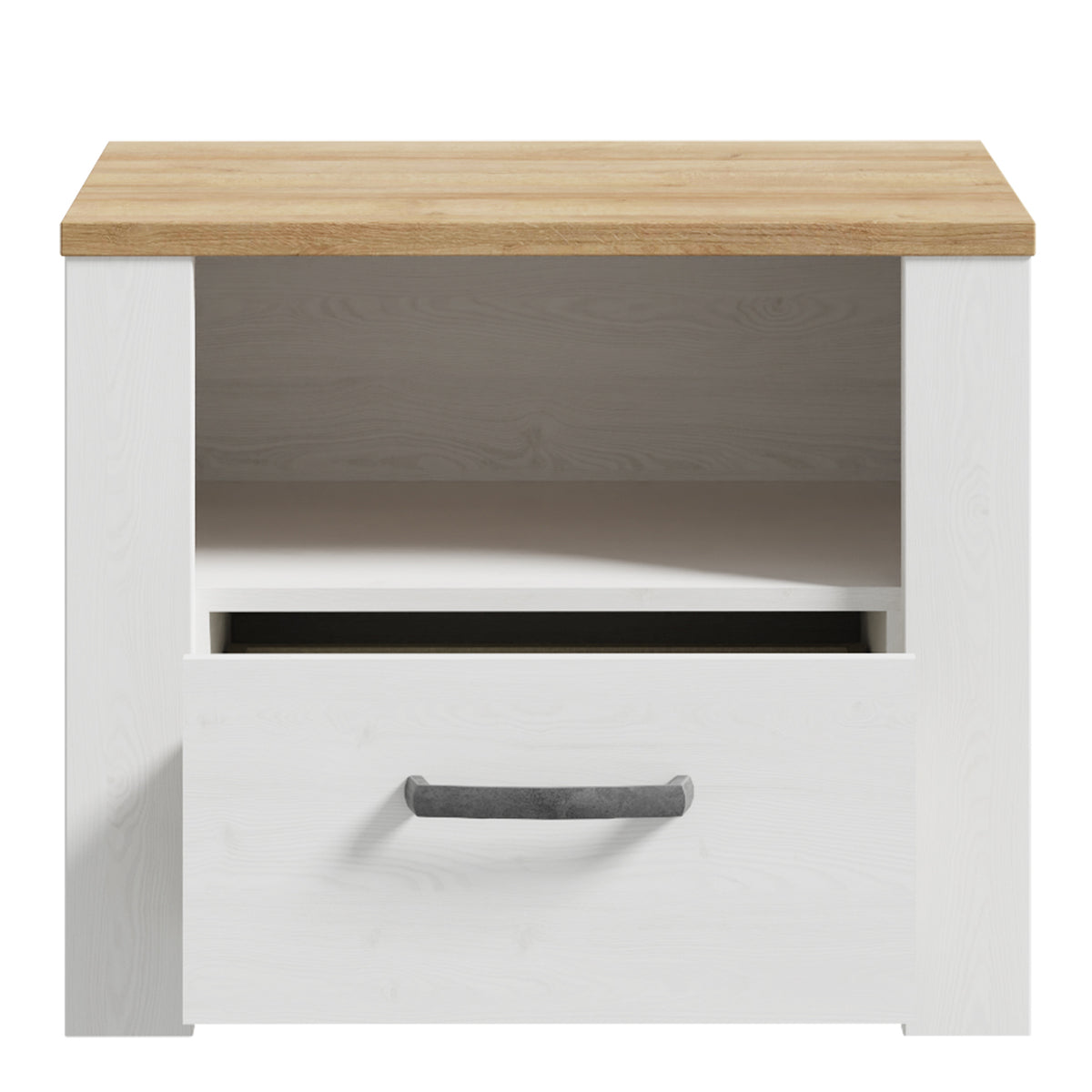 Balmoral 1 Drawer Bedside Navy Oak