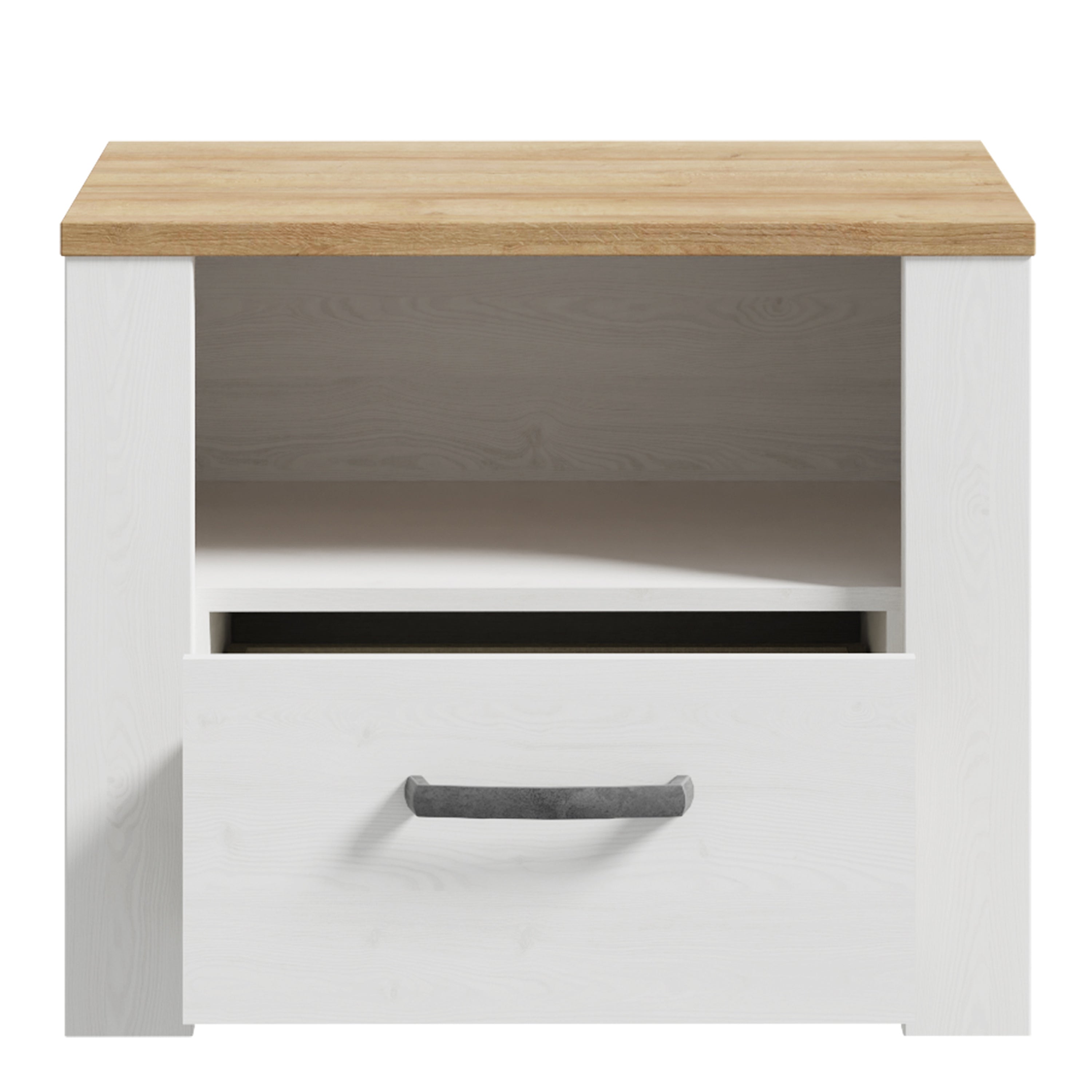 Balmoral 1 Drawer Bedside Navy Oak