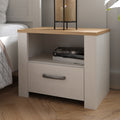 Balmoral 1 Drawer Bedside Navy Oak