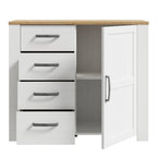 Balmoral 1 Door 4 Drawer Sideboard in Riviera Oak/White
