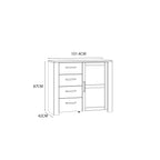 Balmoral 1 Door 4 Drawer Sideboard in Riviera Oak/White