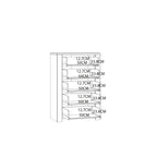 Balmoral 5 Drawer Narrow Chest in Riviera Oak/White