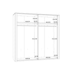 Balmoral 2 Door 2 Mirrored Door Wardrobe in Riviera Oak/White