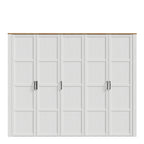 Balmoral 5 Door Wardrobe in Riviera Oak/White
