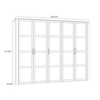 Balmoral 5 Door Wardrobe in Riviera Oak/White