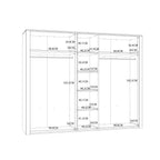 Balmoral 5 Door Wardrobe in Riviera Oak/White