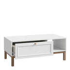 Woodland 1 Drawer Coffee Table in Light Grey and Oak