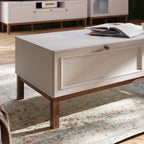 Woodland 1 Drawer Coffee Table in Light Grey and Oak