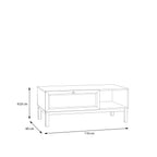 Woodland 1 Drawer Coffee Table in Light Grey and Oak
