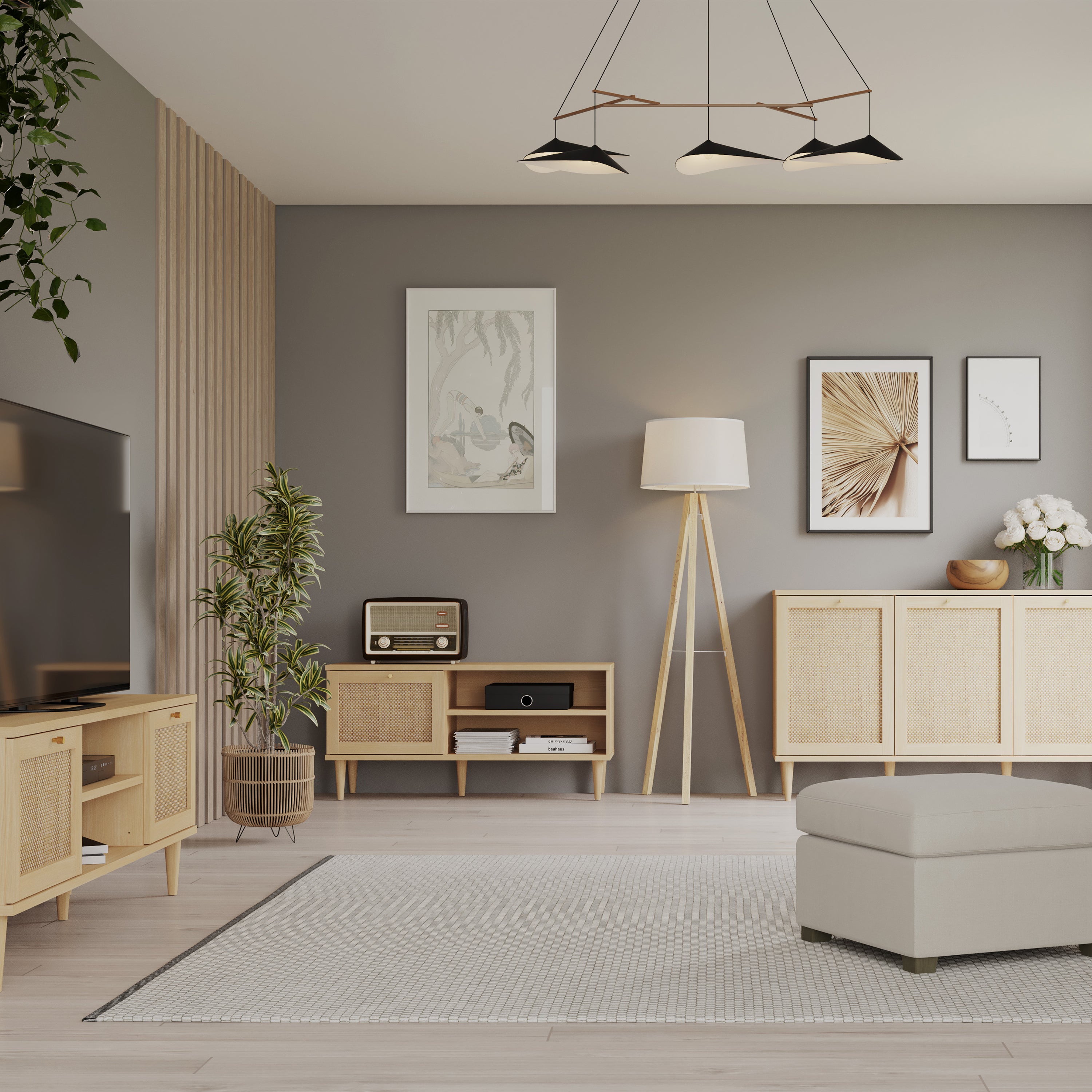Coast TV Unit in Rattan