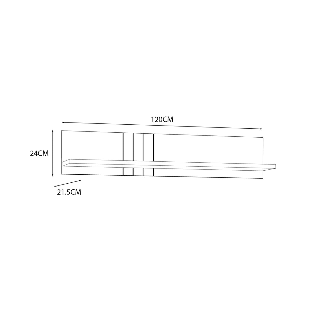 Grayson Wall Shelf In Cream and Oak