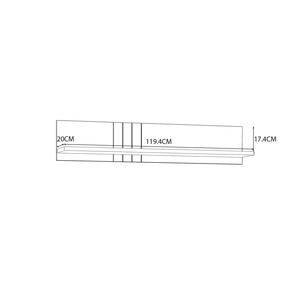 Grayson Wall Shelf In Cream and Oak