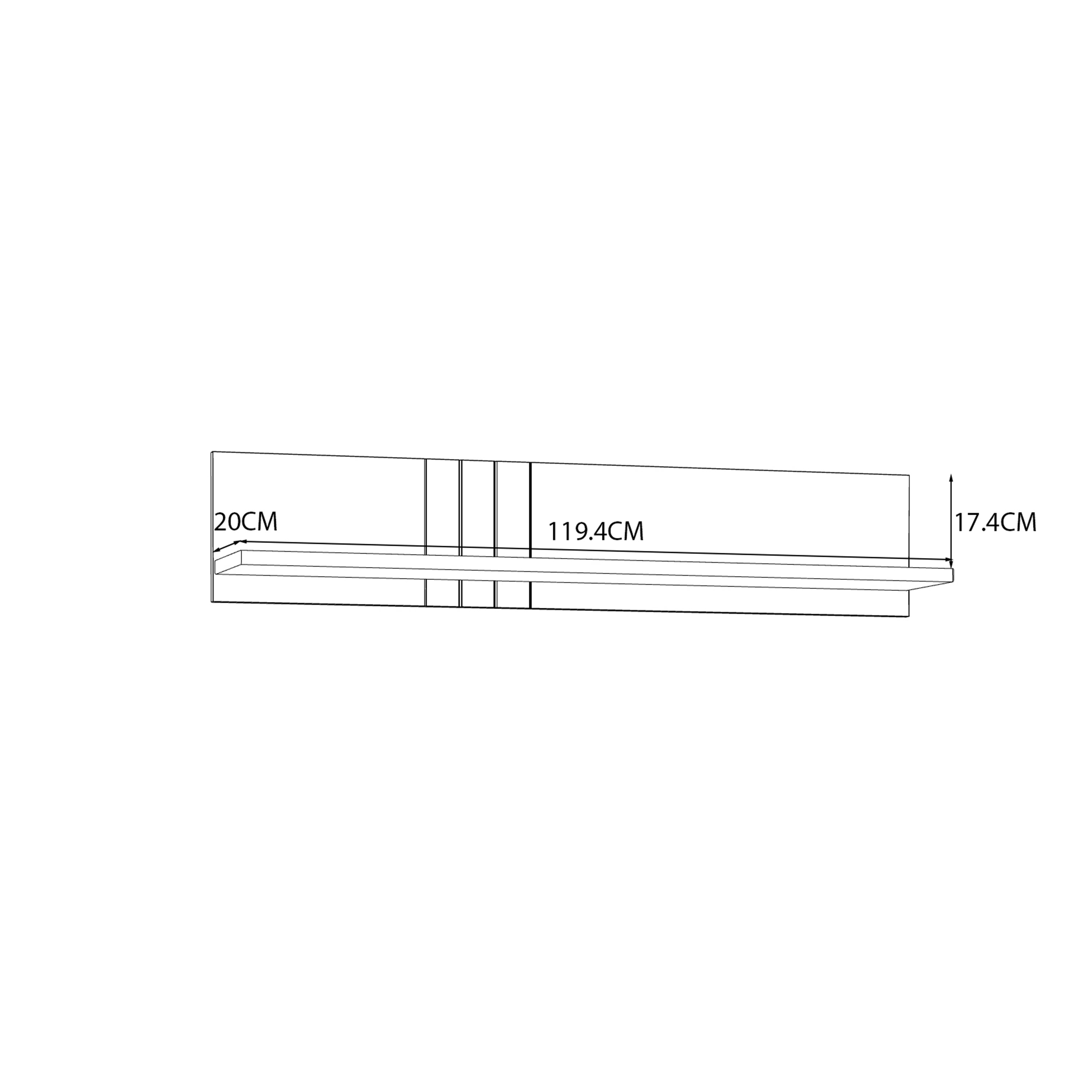 Grayson Wall Shelf In Cream and Oak