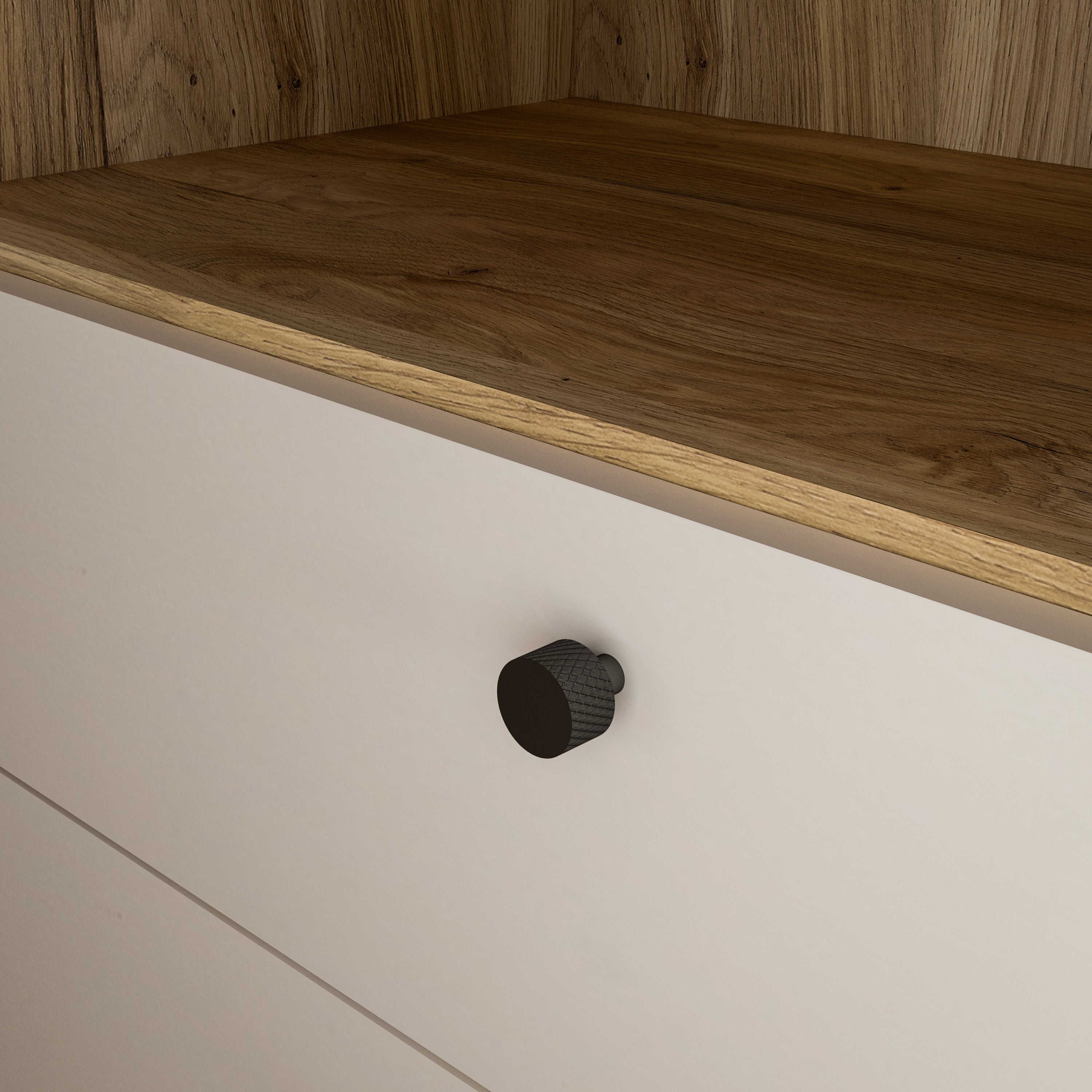 Grayson 1 Door 3 Drawer Chest In Cream and Oak
