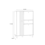 Grayson 3 Door 1 Drawer Cabinet In Cream and Oak