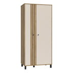 Grayson 2 Door Wardrobe In Cream and Oak