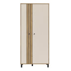 Grayson 2 Door Wardrobe In Cream and Oak