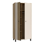 Grayson 2 Door Wardrobe In Cream and Oak