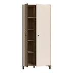 Grayson 2 Door Wardrobe In Cream and Oak