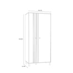 Grayson 2 Door Wardrobe In Cream and Oak