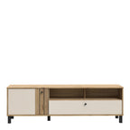 Grayson TV Unit in Cream and Oak