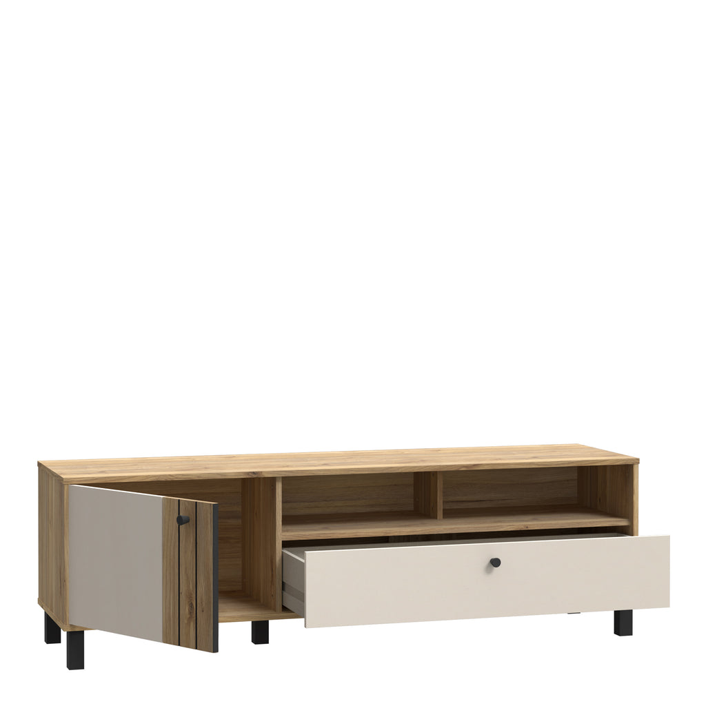 Grayson TV Unit in Cream and Oak